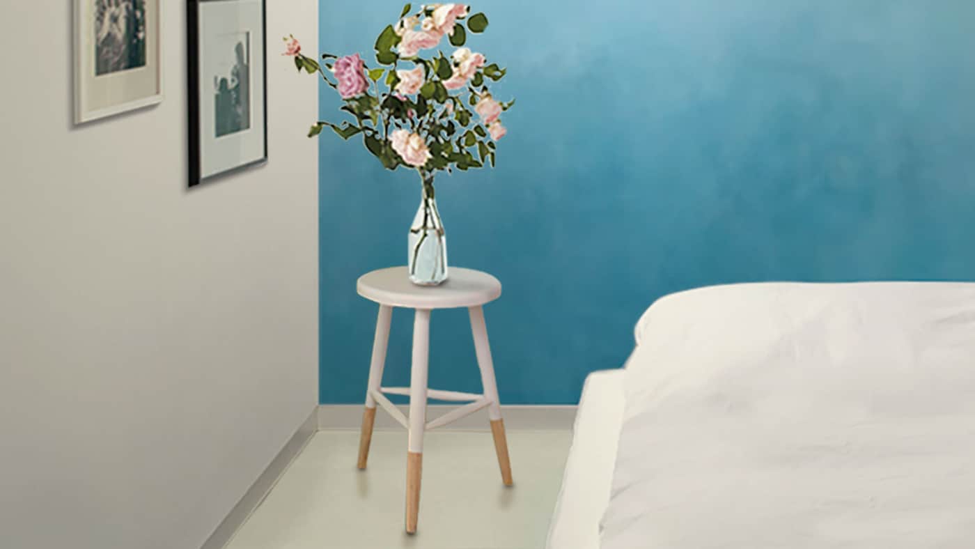 Creatief idee om een houten krukje te verven