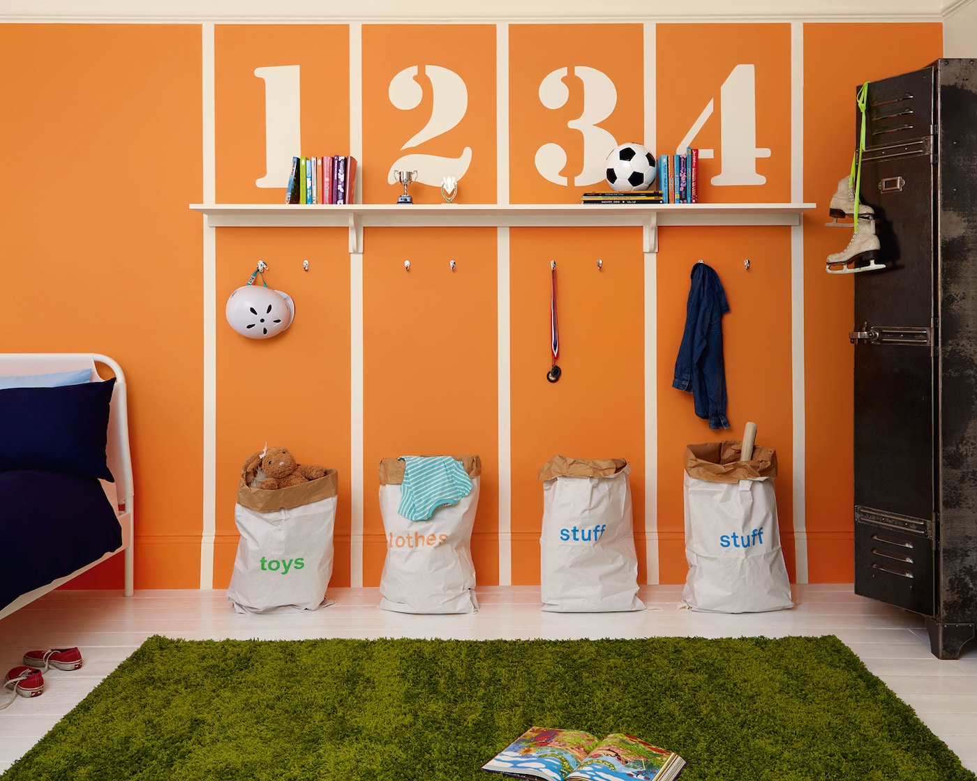 een sportieve kinderkamer eindresultaat