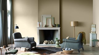 Zachtgroene kleuren in de woonkamer 