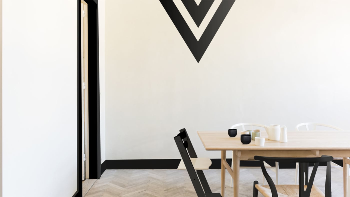 Combineer zwart met helder wit