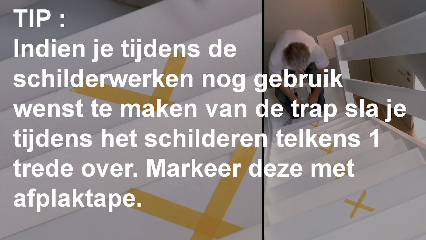 Hoe  een houten trap schilderen?- tips treden beurtlings schilderen