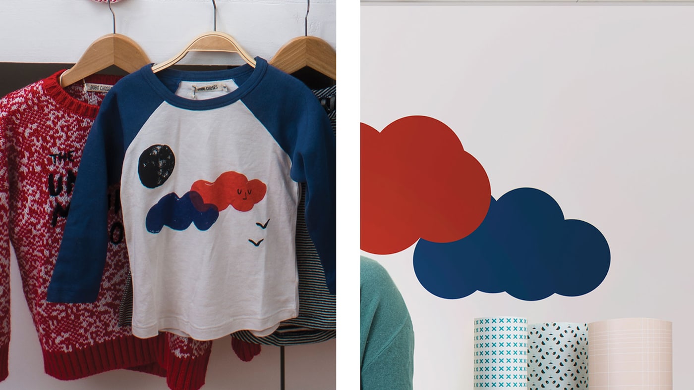 verven weekend -wolken rood en blauw kleuren