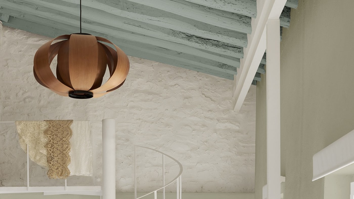 Ambiance hedendaagse romantiek woonloft draaitrap