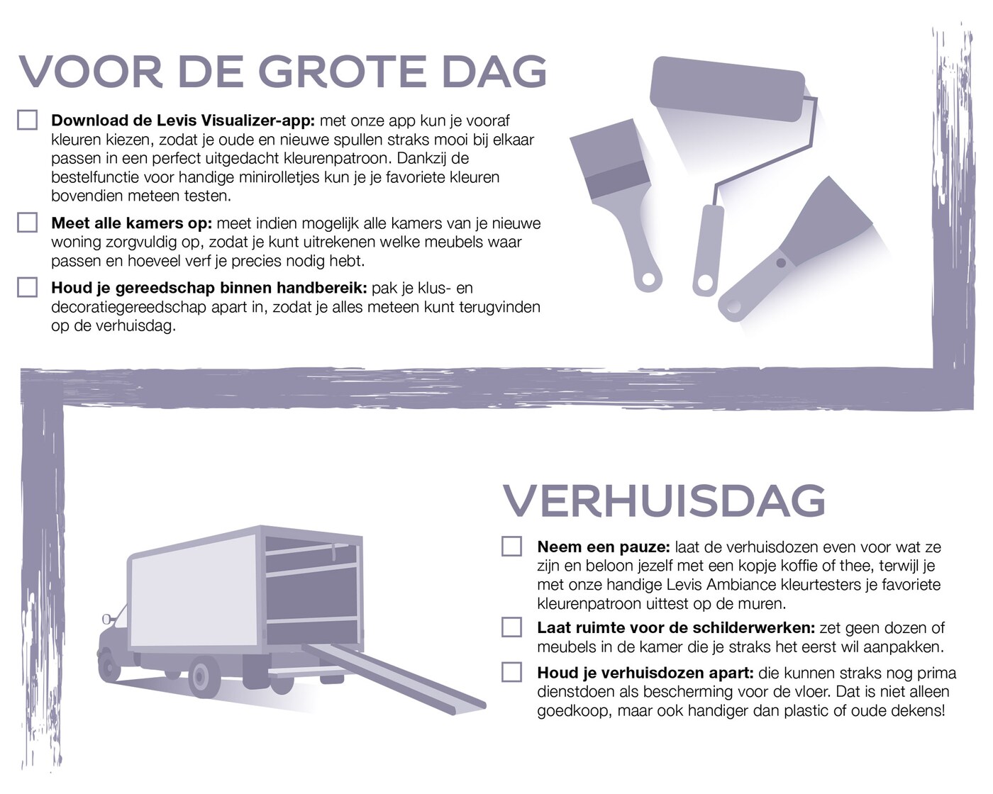 verhuischecklist stap 1 en 2