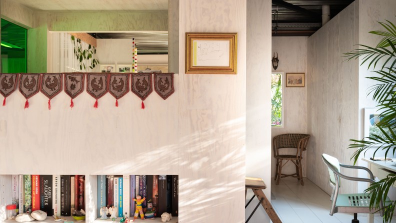 luxe mancave eugeen vangroenweghe witte muren kleurrijke accenten en textuur