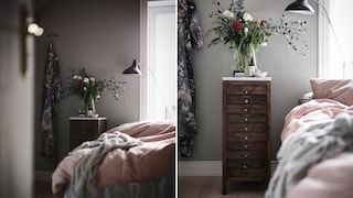 Lenas luftige soveværelse i vidunderlige naturfarver