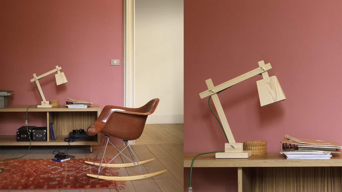 Stue malt i rosa farge