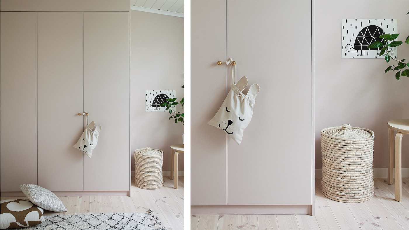 @bloggaibagis har malt garderobeskapene i farge Nordsjo tippi taupe