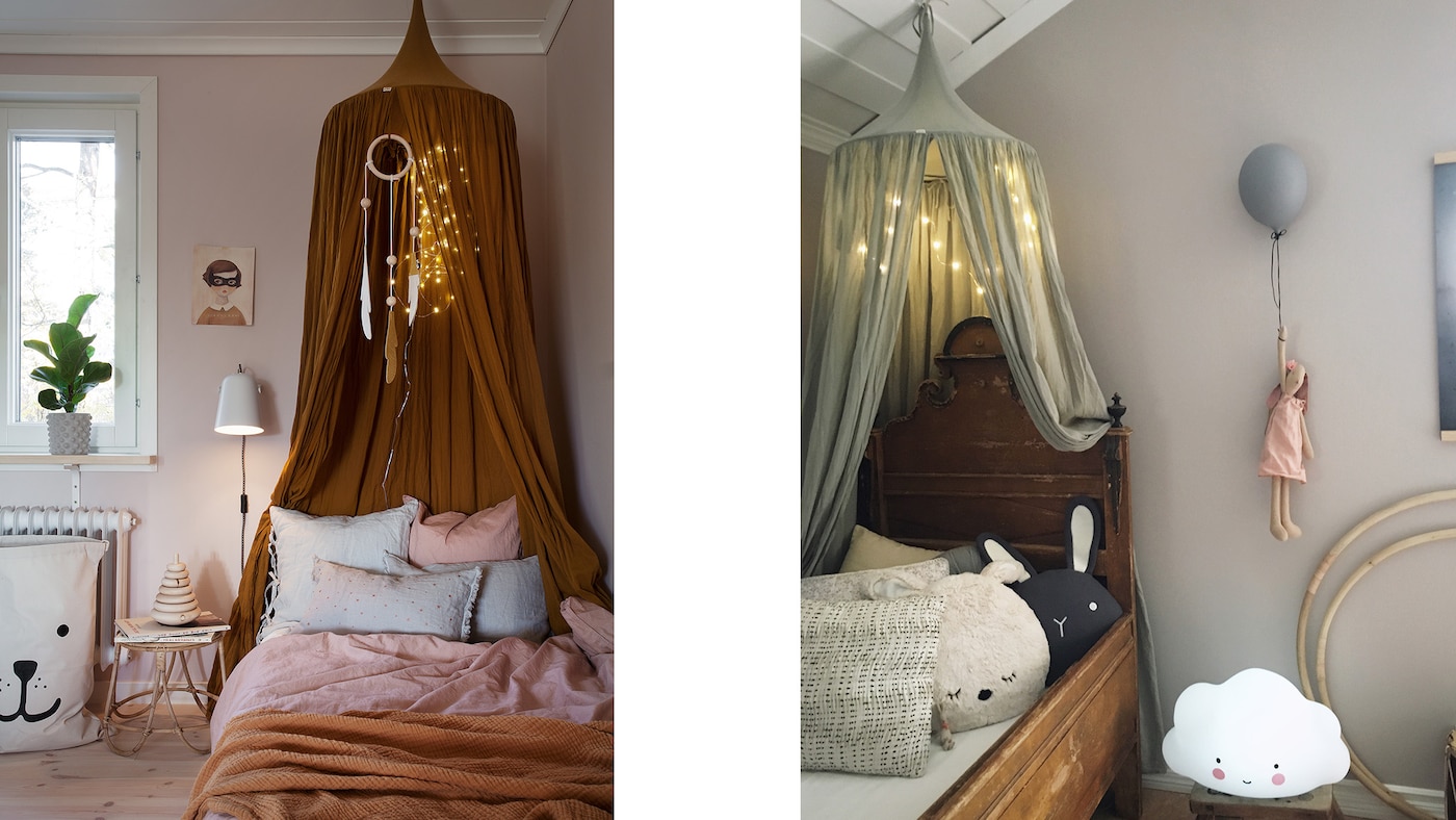 Heng opp en sengehimmel på barnerommet