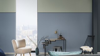 Blå fargeideer til nye rom i huset