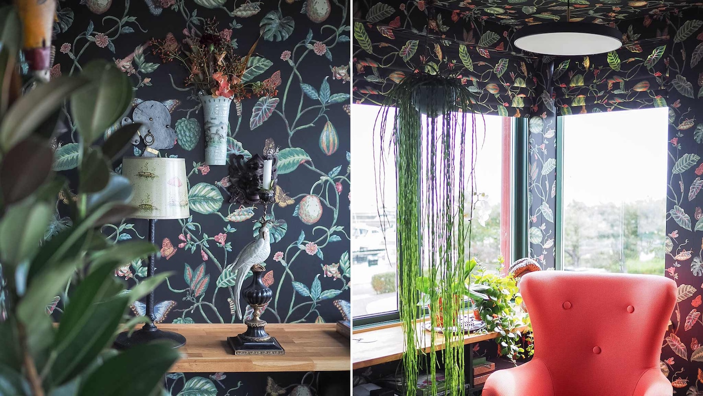 Tapet i taket hos Blomsterfinn