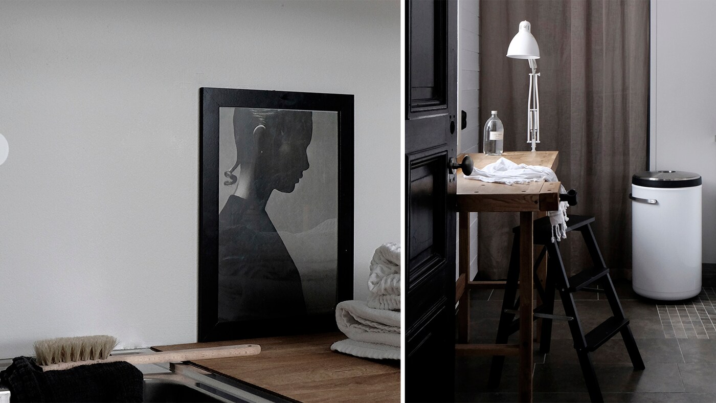 Pelle Hedeby har malt vaskerommet sitt