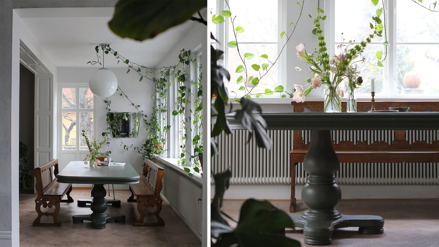 Å male et lite område med tavlemaling vil omdanne veggene dine til et stilig rom for viktige innkjøpslister – pluss at ungene vil elske å tegne på den!