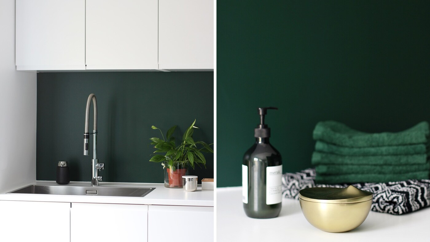 gronnmalte vegger hos edina saeter