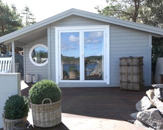 Fargevalg for sommerhus i Hamptons stil