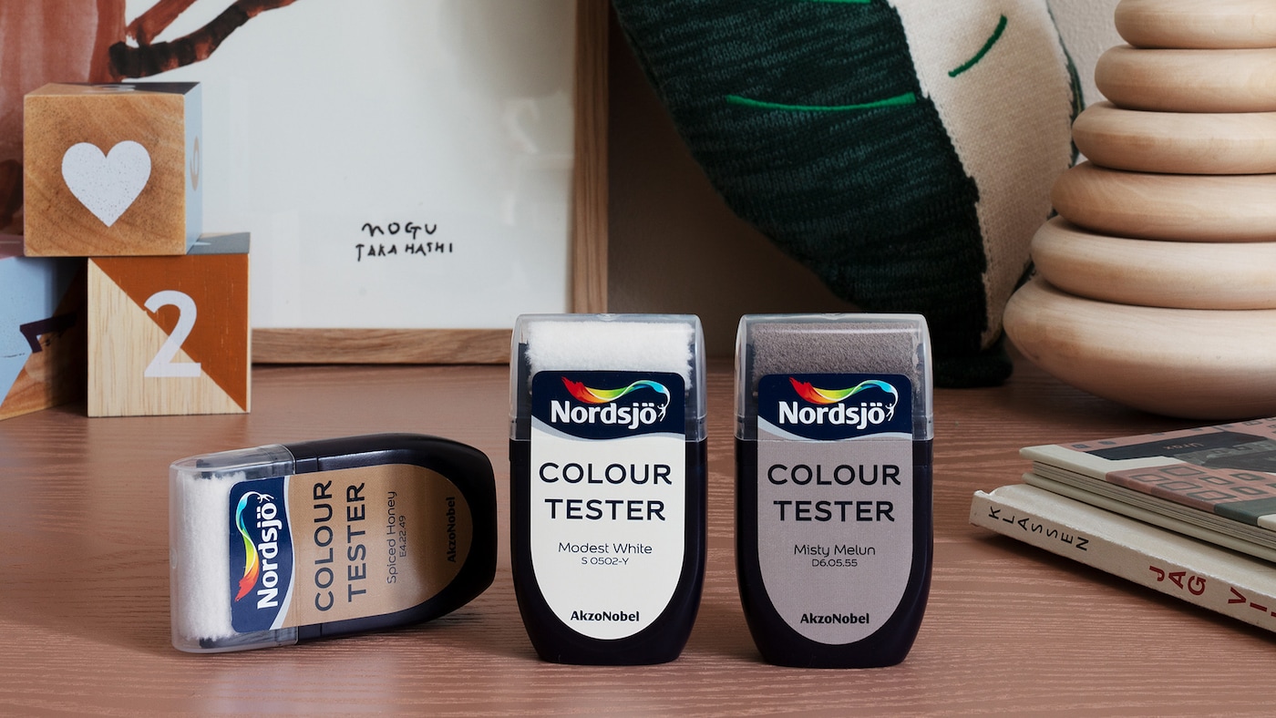 barnerom, inspirasjon, colour tester, blogga i bagis, barnerominspirasjon, velge farg, prøvemale, easy2clean, shiny melun