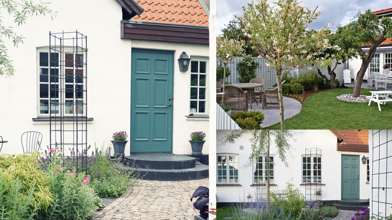 @addsimplicity malt murhus og grønn ytterdør