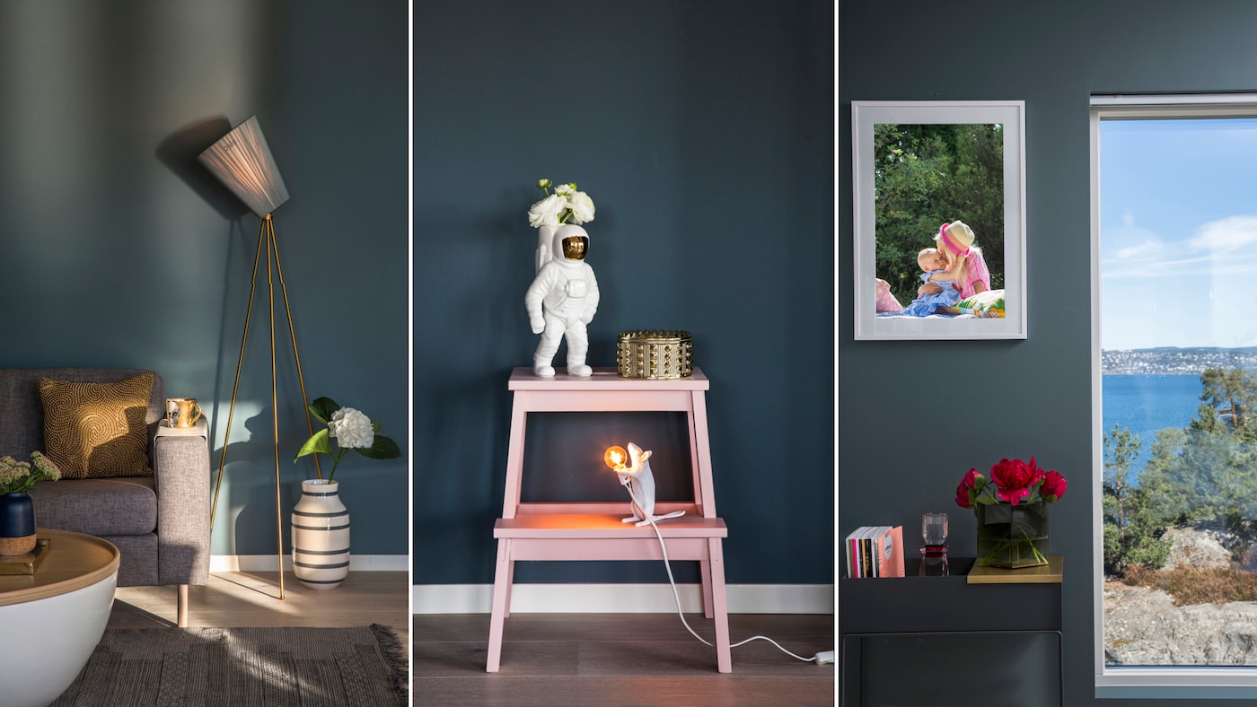 Farveinspirasjon-høste-blå-stuevegg-hos-aimforhappiness