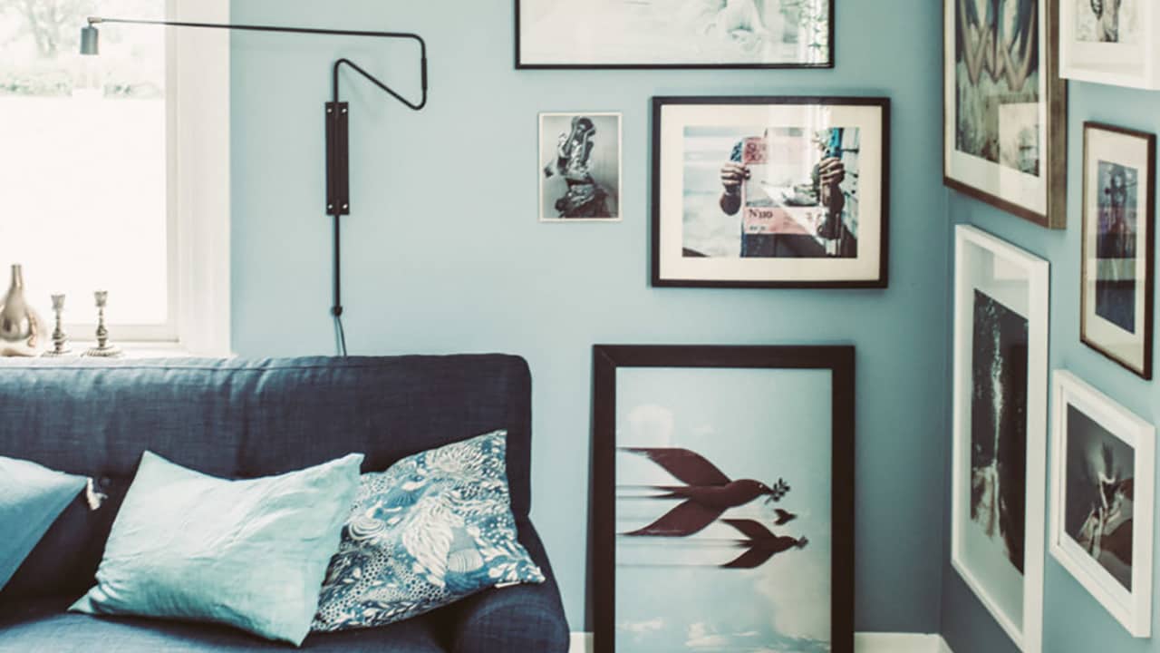 @krickelin dimblå bildevegg