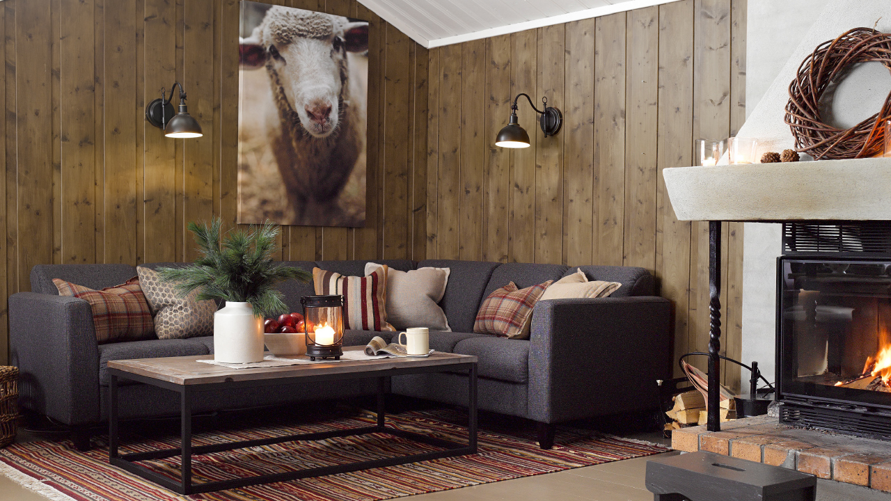 Levende Panel på hytta