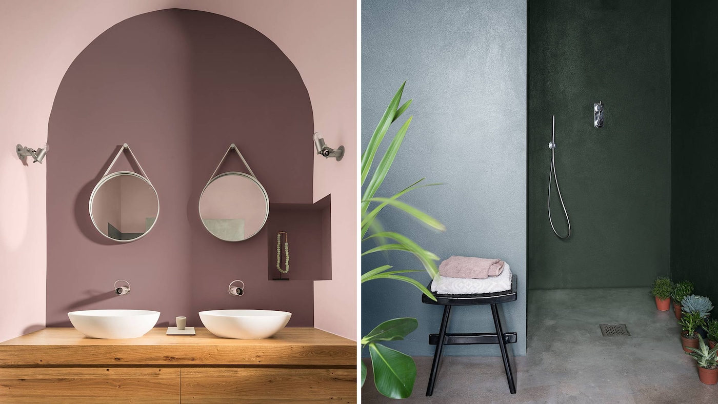 farger pa baderomsveggene