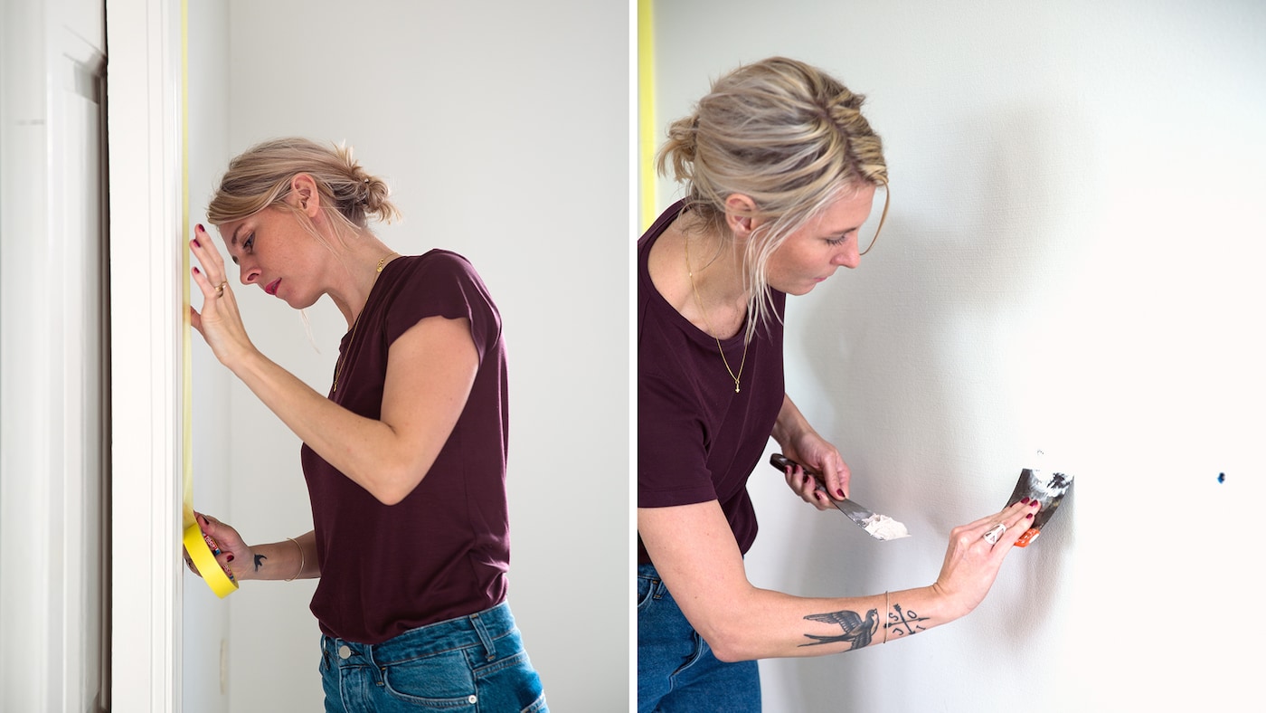 Sparkling av vegg før du maler veggen gir best resultat