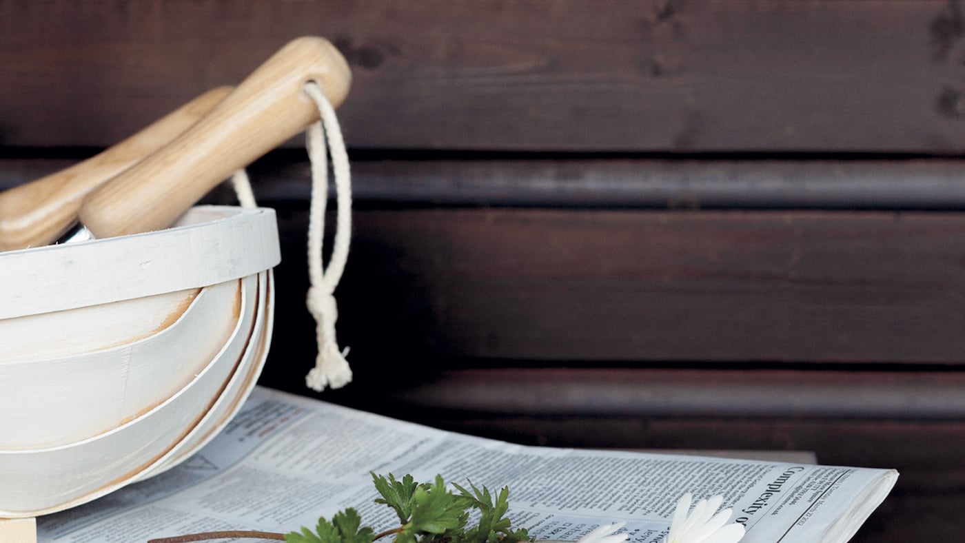 Mørke brunt besiet hus