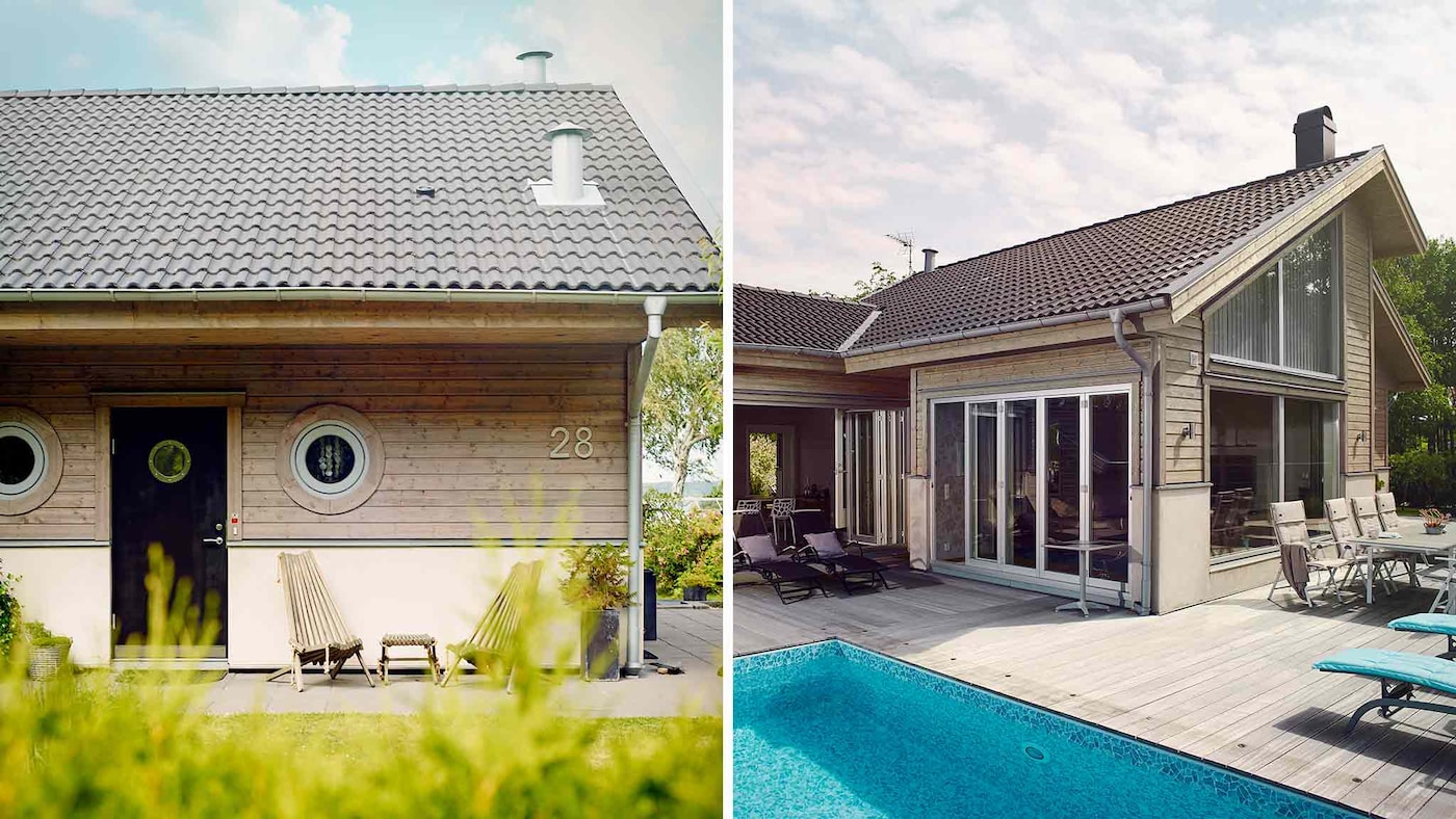 beiset hus med transparent one