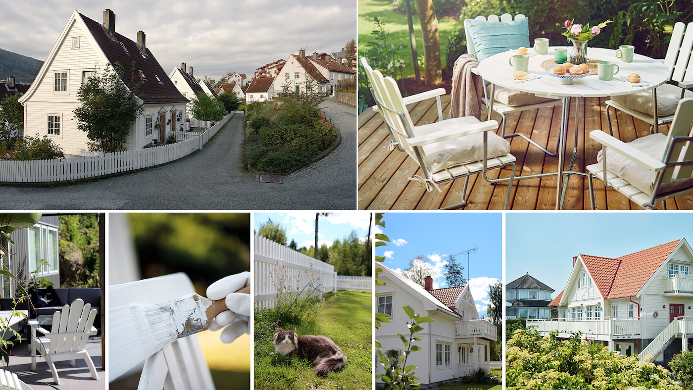 Hvite farger til huset