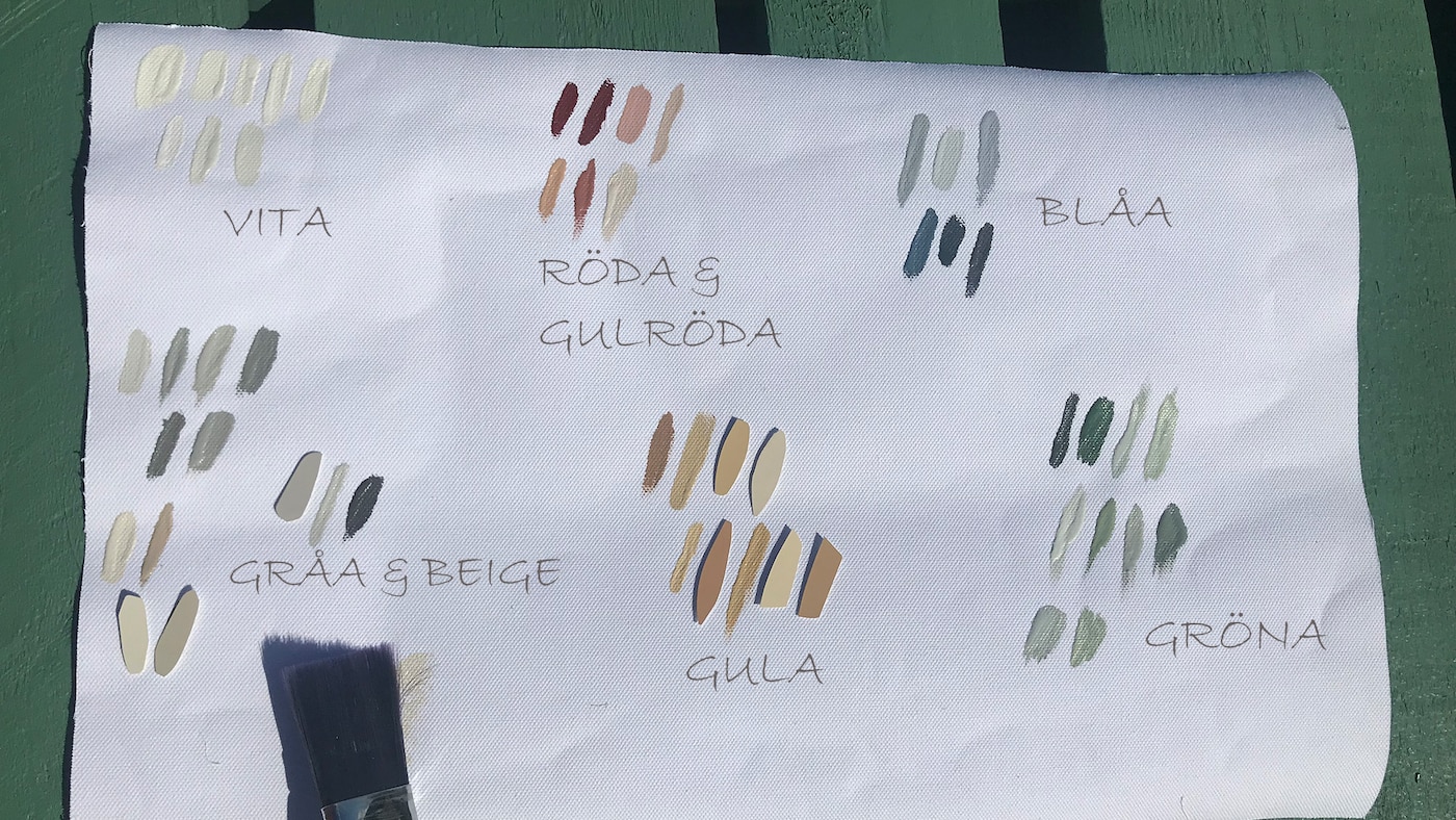 Husfarge i ulike fargenyanser