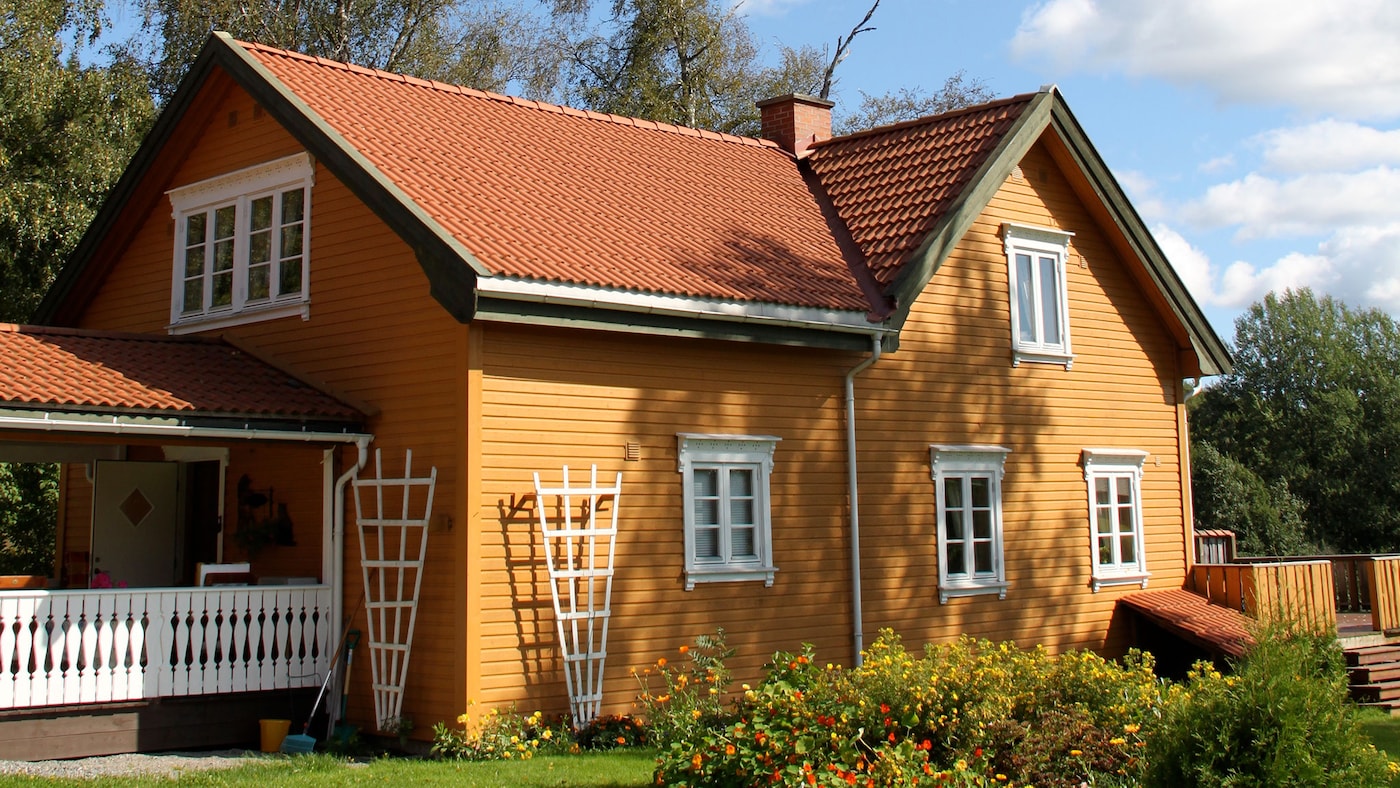 gulmalt hus malt med nordsjo maling