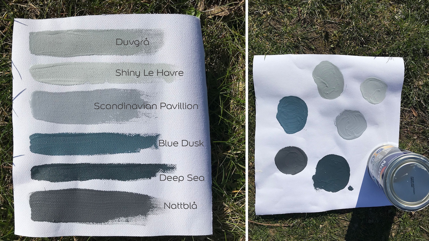 husfarger blå fargepalett