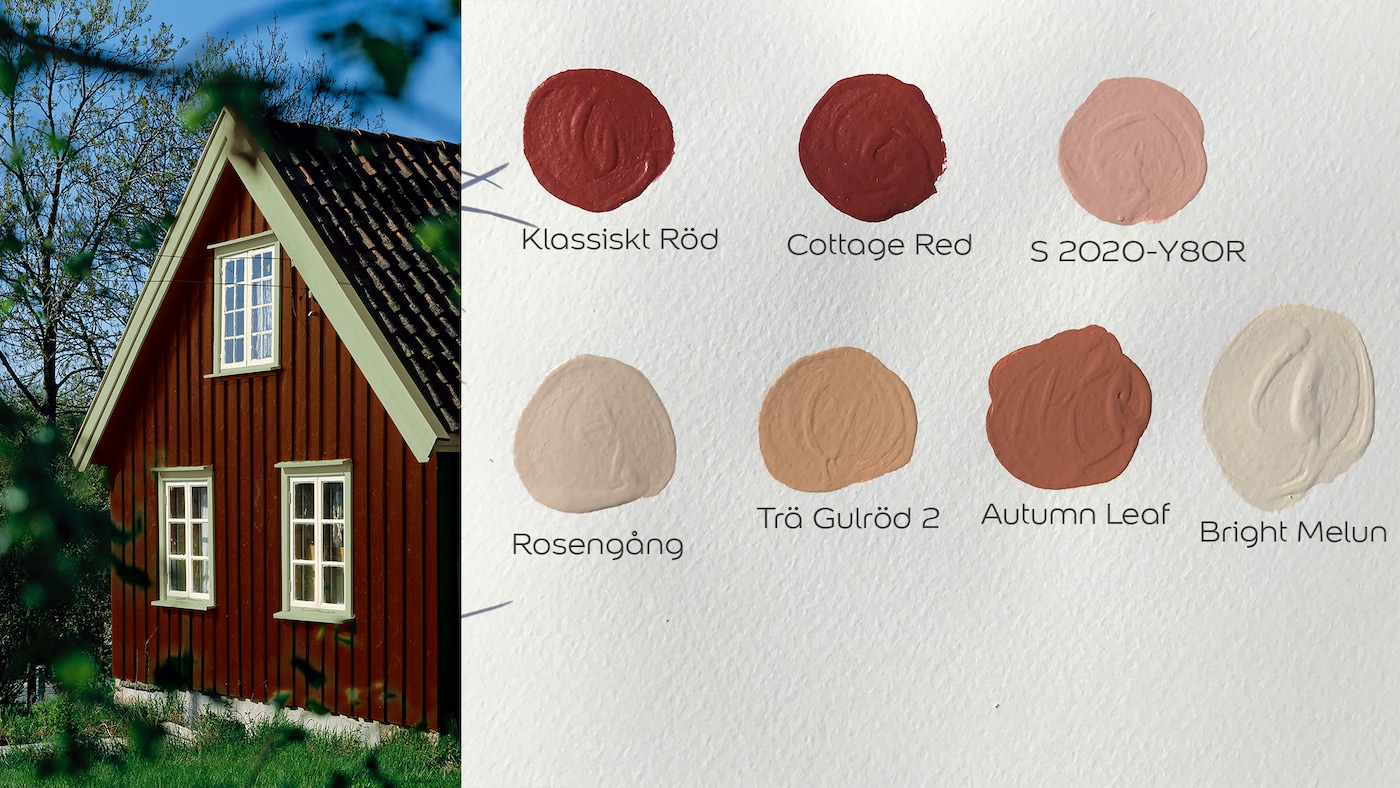 husfarger mest populære røde farger