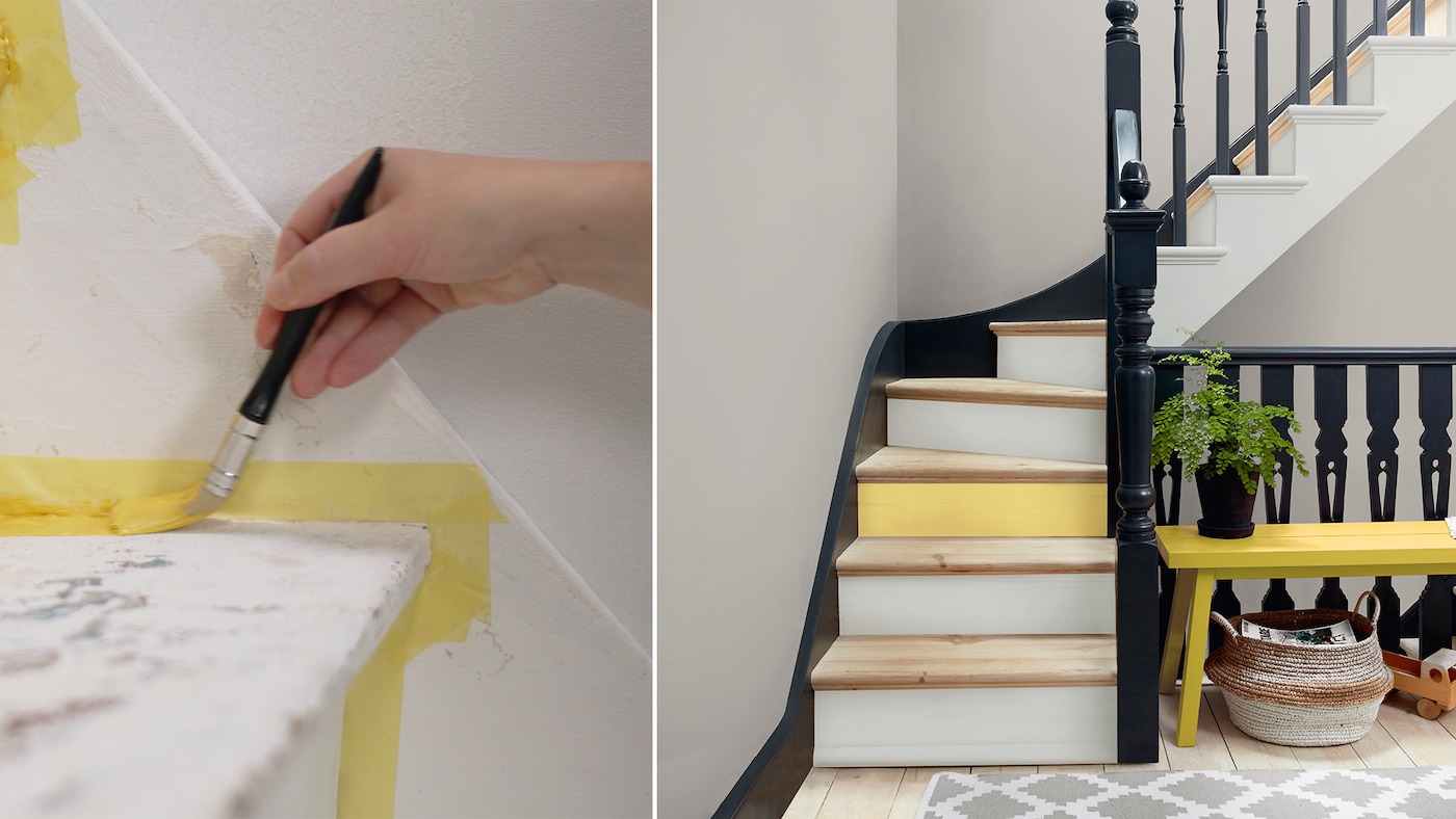 Gul och färgglad hall