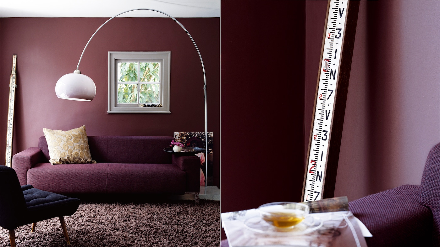 Mörka matta väggar