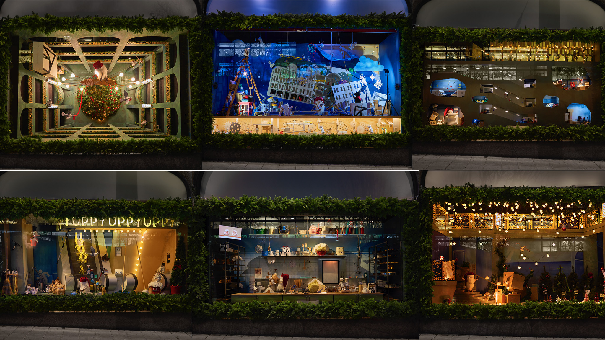 En julskyltning i rymdens tecken