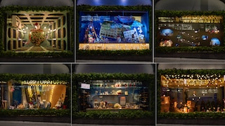 En julskyltning i rymdens tecken