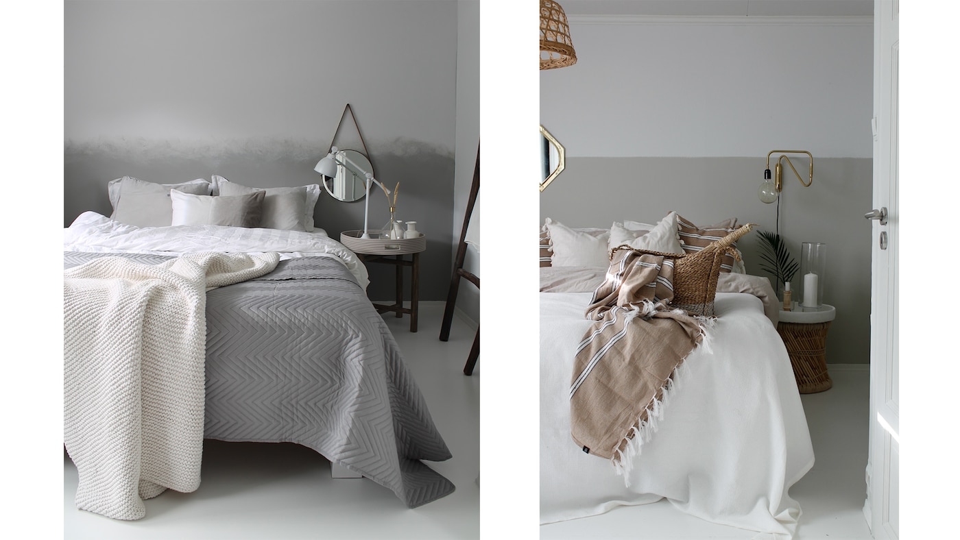 grå sovrum, sovrumsinspiration
