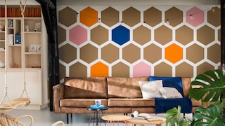 Så här målar du en trendig Honeycomb på väggen!