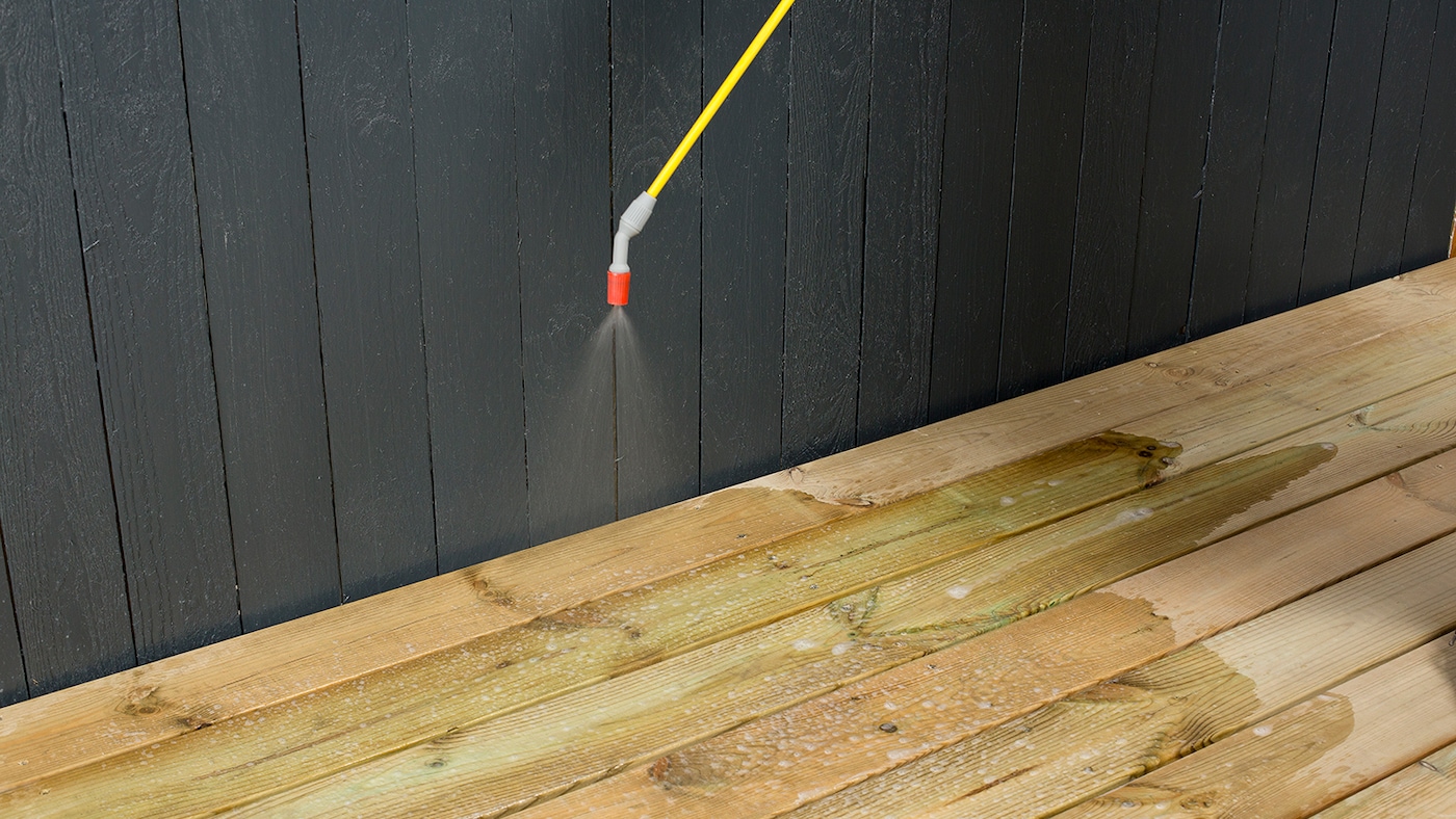 Terrassolja med vattenslang