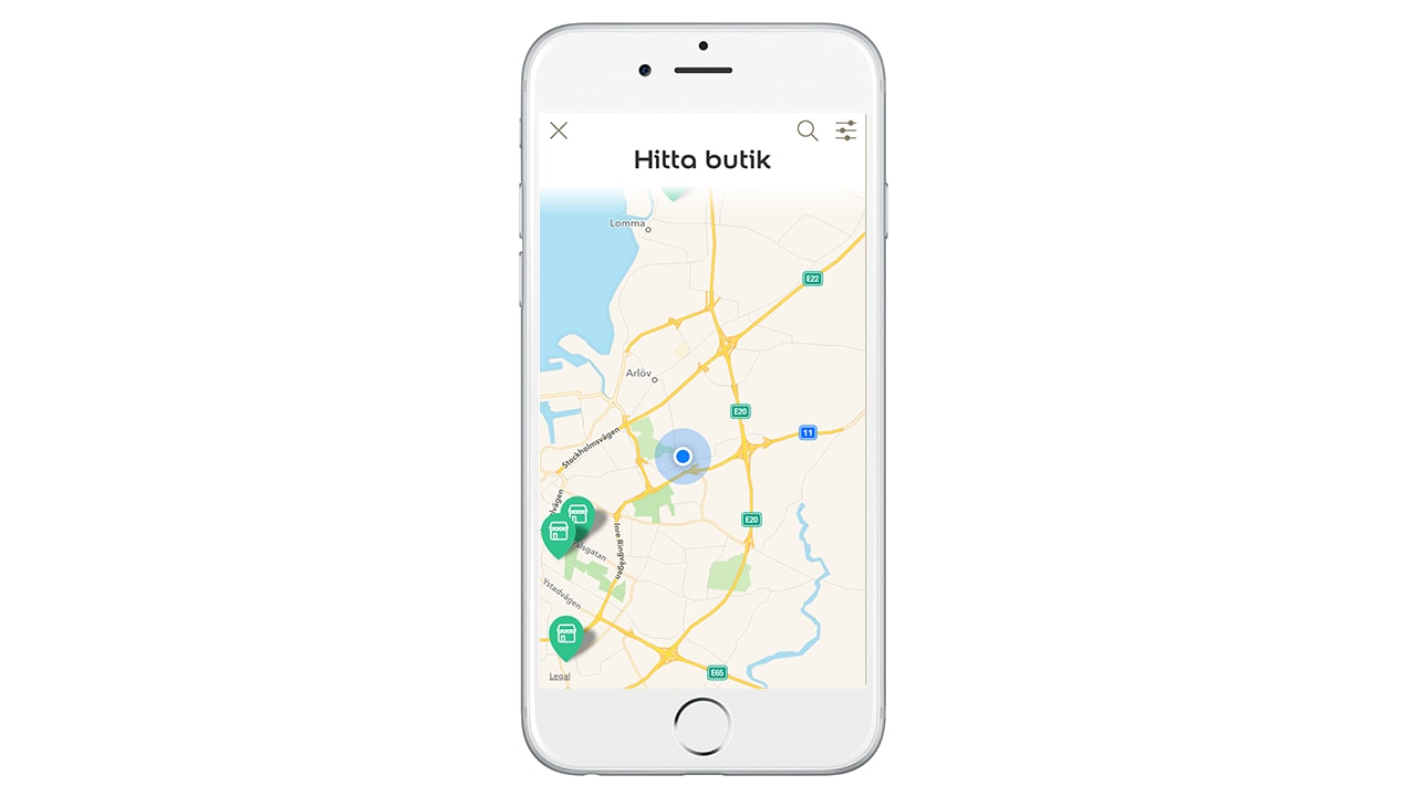 Visualizer- Hitta butik