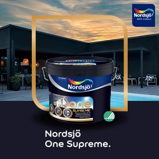 Nordsjö One Supreme -  en modern halvmatt miljömärkt fasadfärg 