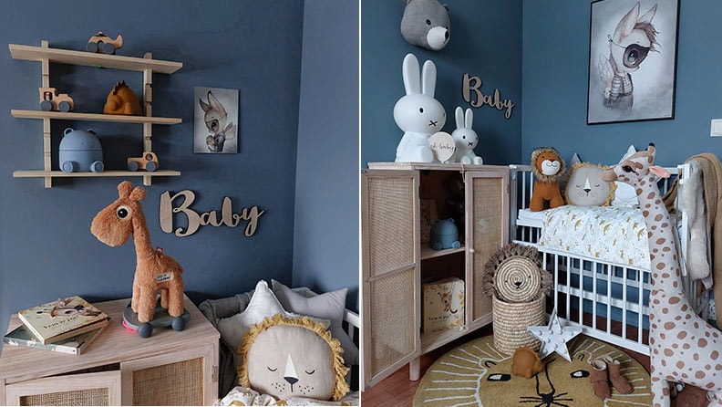 Barnrum målat i Glowing Paris