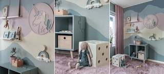 Måla helmattvägg i lekfullt mönster