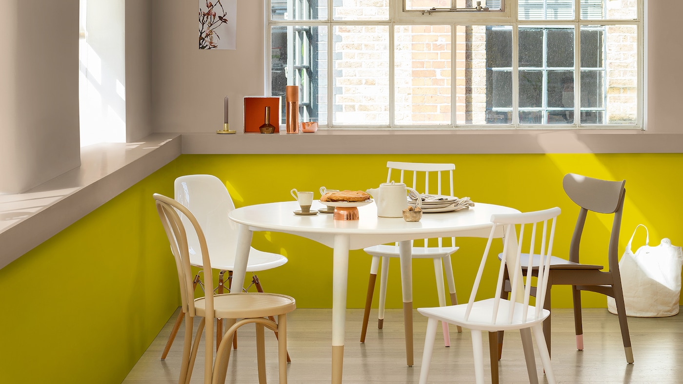 Leftover paint can be used to customise your furniture.