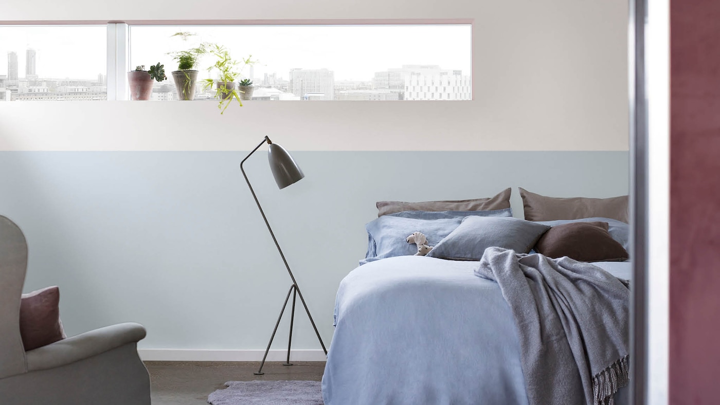 Split effect in a bedroom