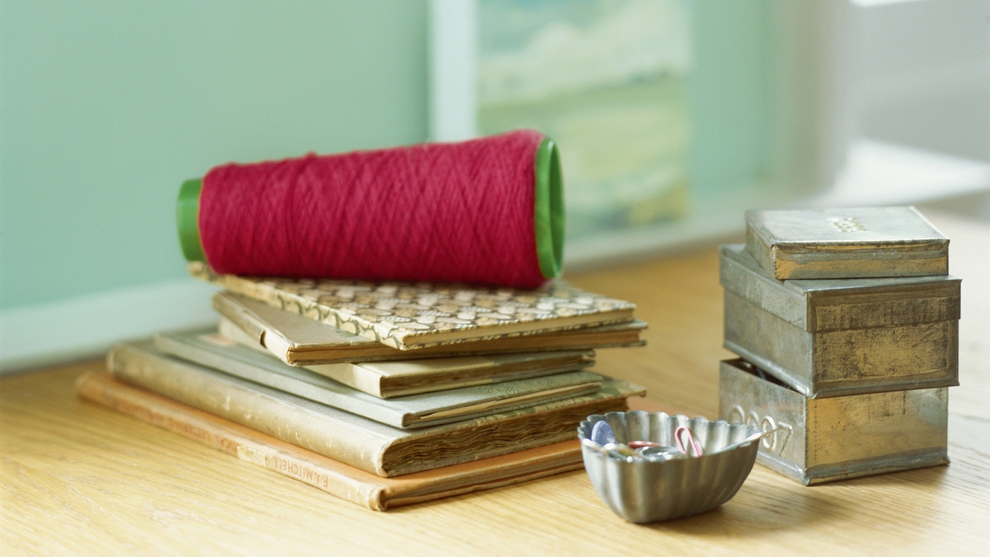 Pick breezy green to show off a collection of vintage treasures.
