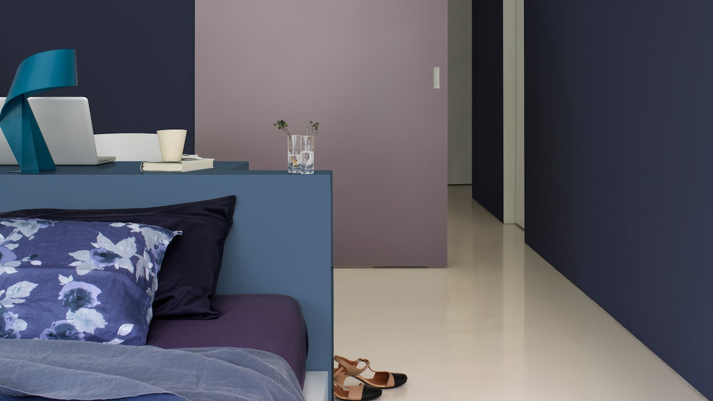 Deep purples and blues create a sense of passion and energy.
