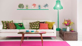 Play with floral brights for a fun room