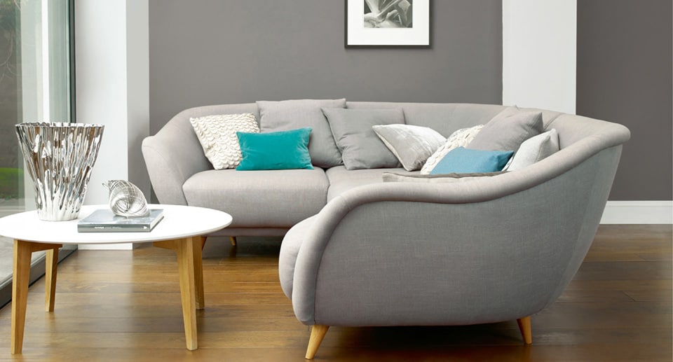 Γκρι σαλόνι με γκρι καναπέ